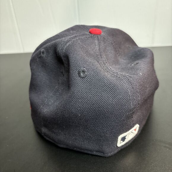 Boston Red Sox Script Baseball MLB New Era 59Fifty Fitted Hat Size 7 1/4 Wool - Picture 3 of 11